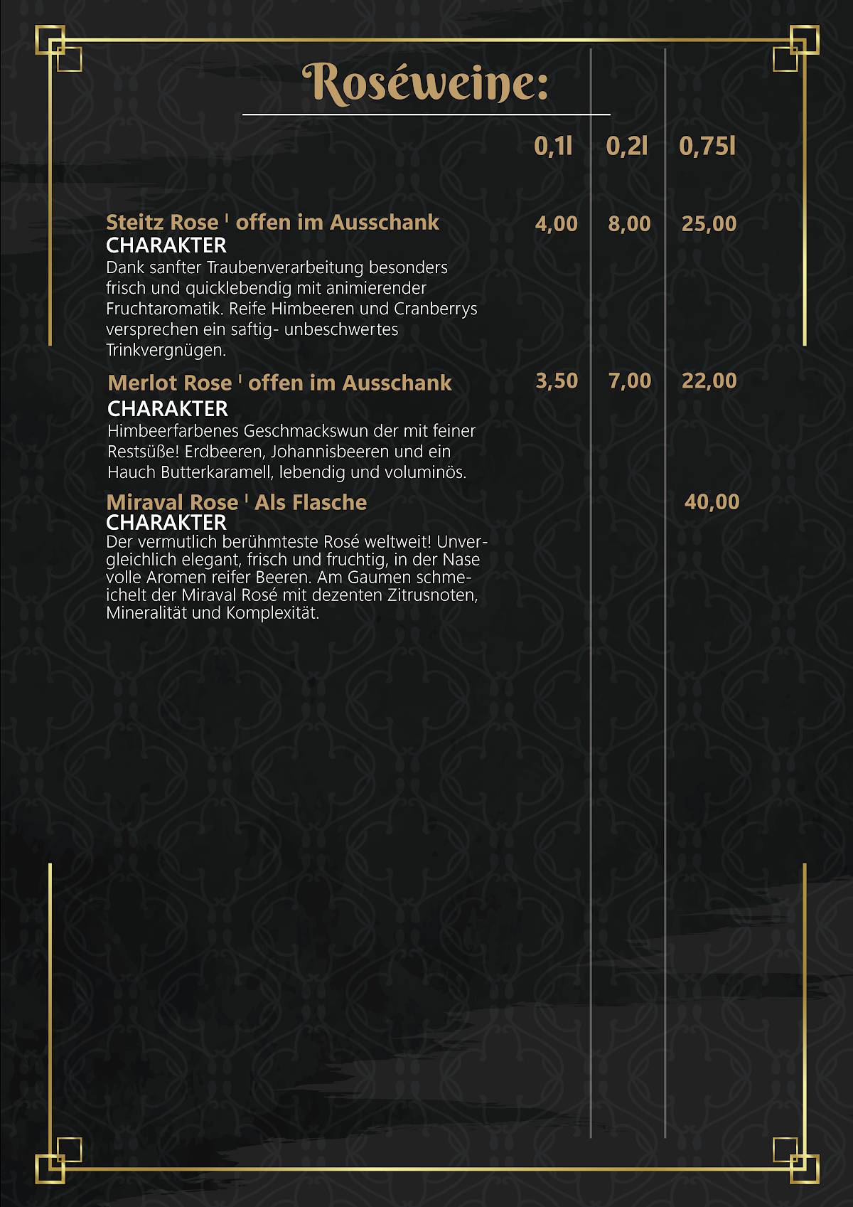 Menu de Gin Sushi & Bar