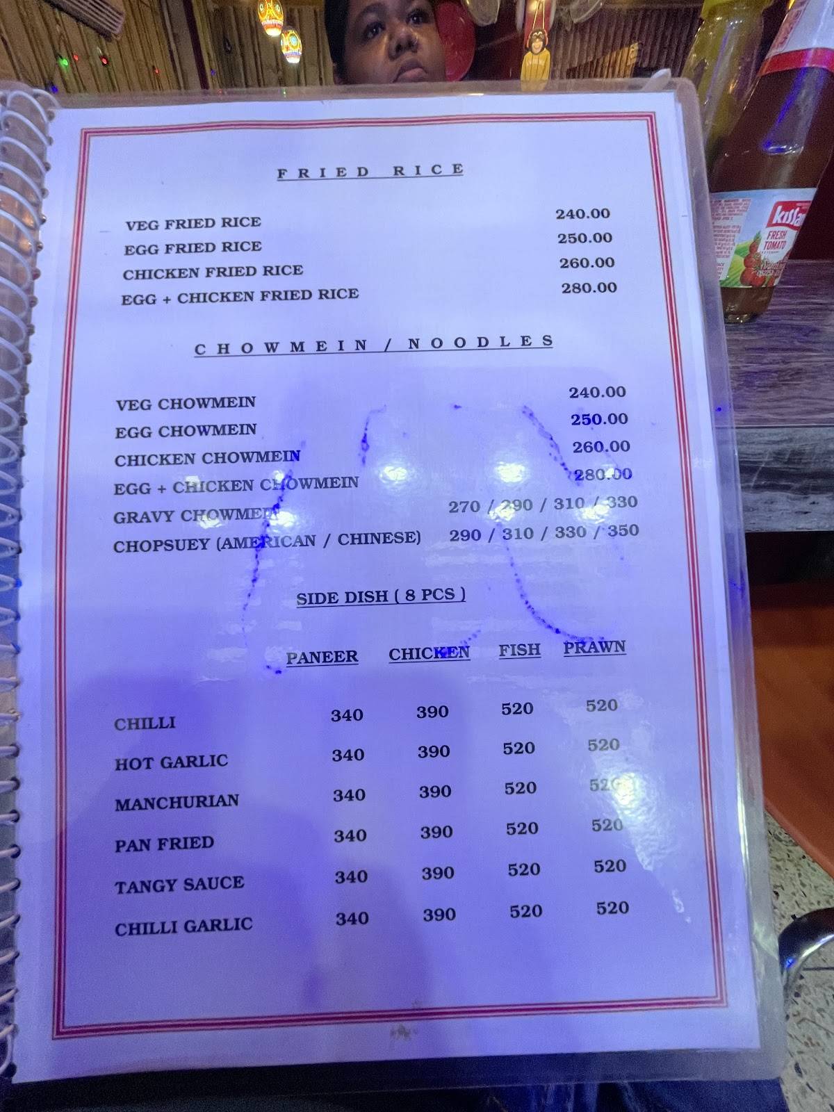 Golden Flavour menu