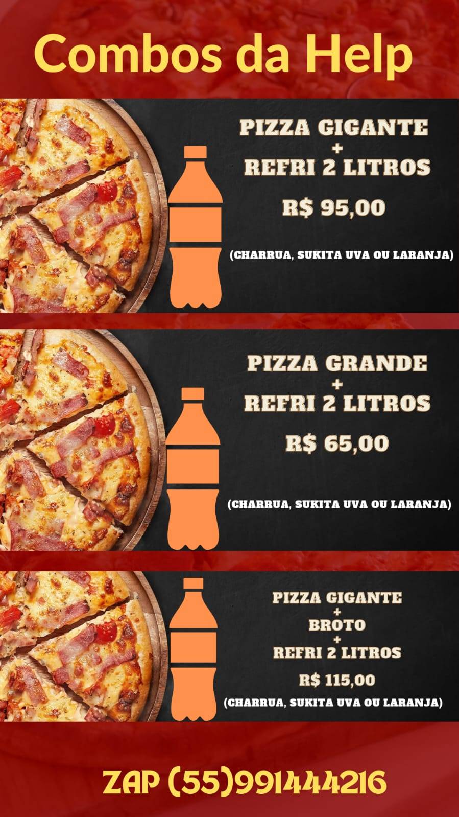 Help pizza cardápio