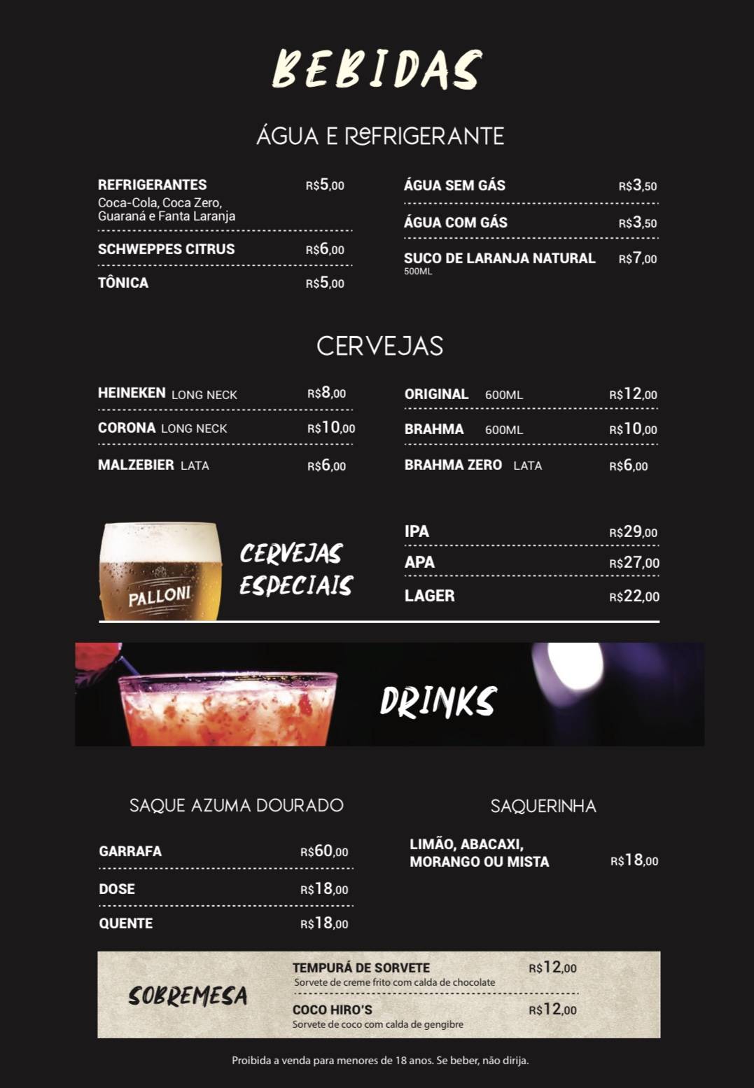 Hiro's Japanese Food cardápio
