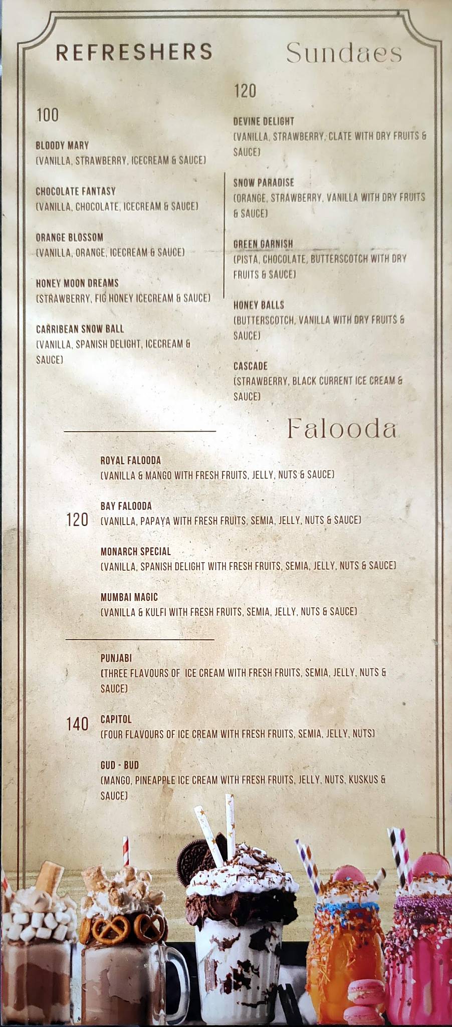 Hotel Ananda Bhavan menu
