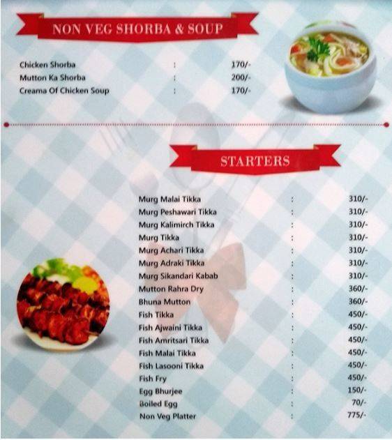 Hotel Holiday and the Cliff menu