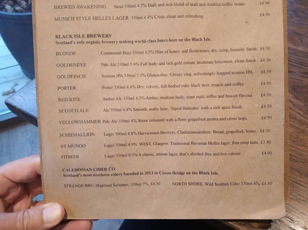 Menu at IV10 Cafe Bar Deli, Fortrose