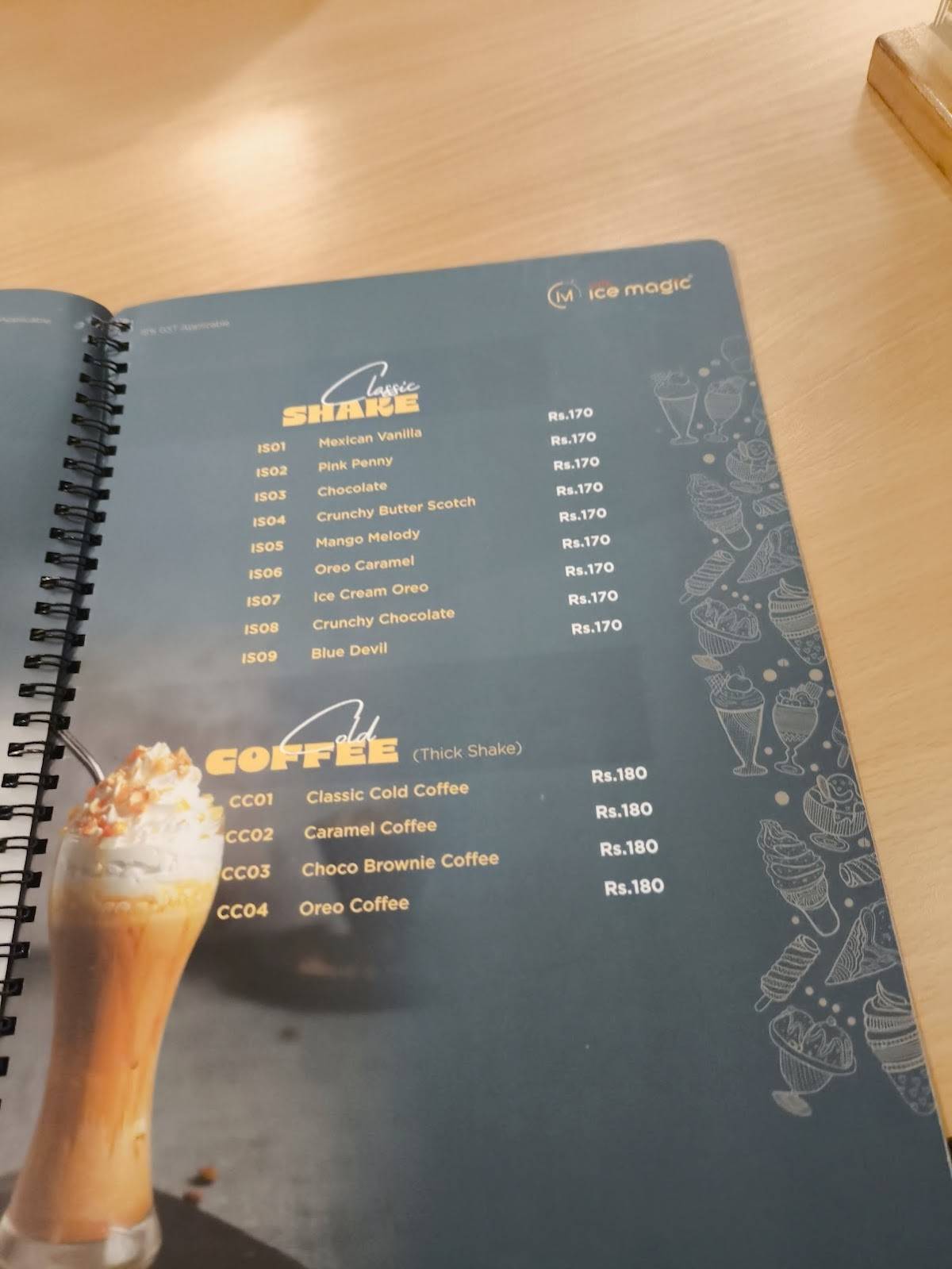 Ice Magic menu
