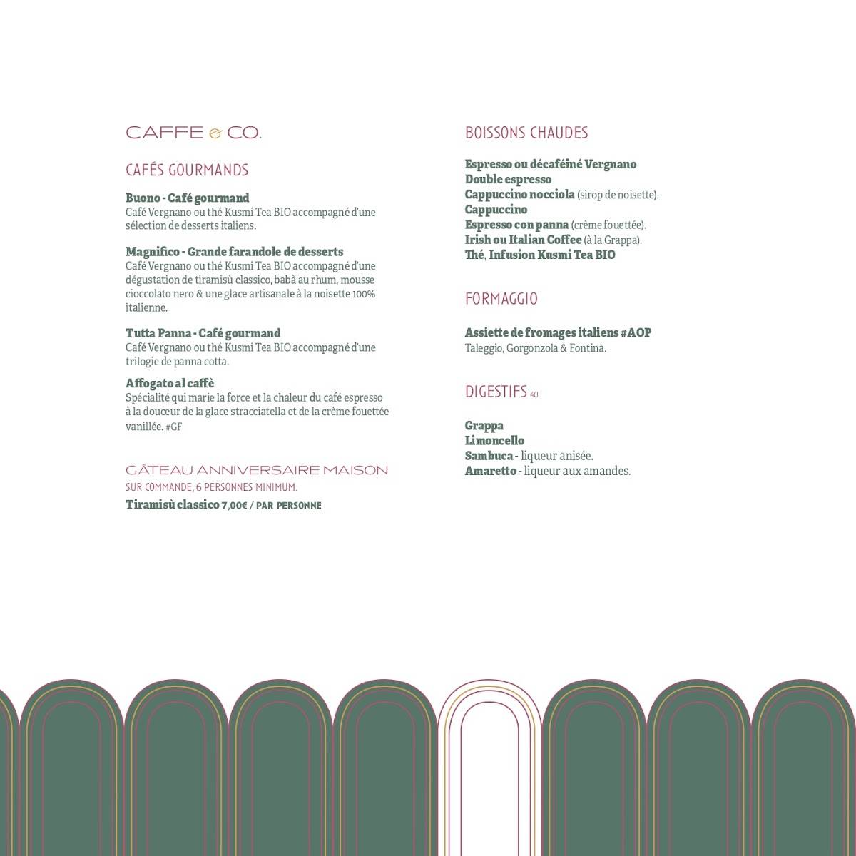 Menu de IL RISTORANTE - Le restaurant Italien de Bordeaux-Mérignac