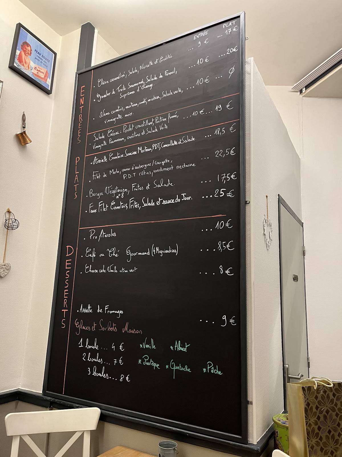 Menu de Restaurant Jadis