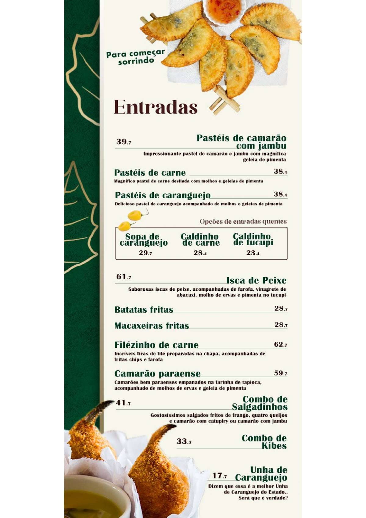 Jurubeba Mosqueiro cardápio