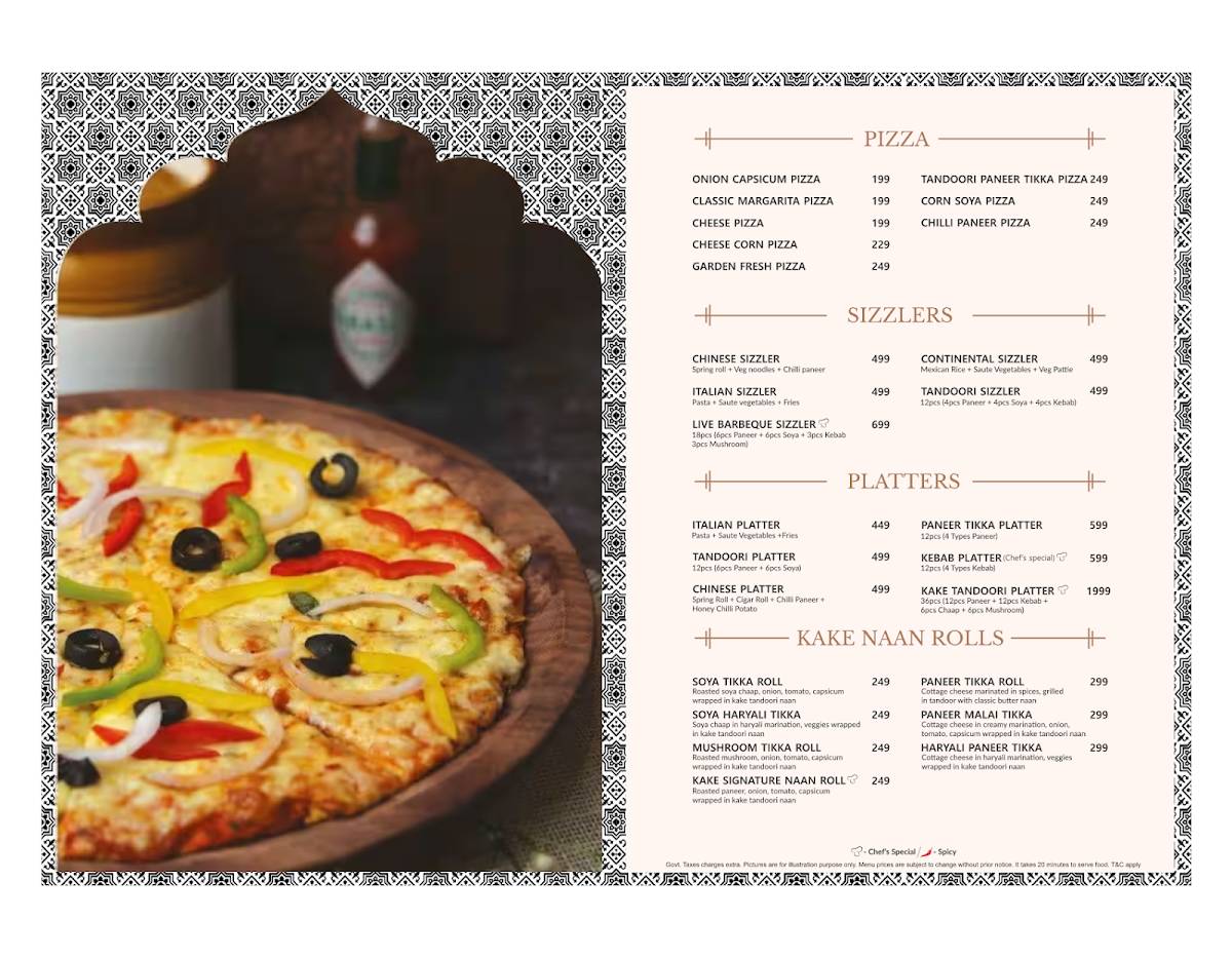 Kake Di Hatti Lajpat Nagar menu