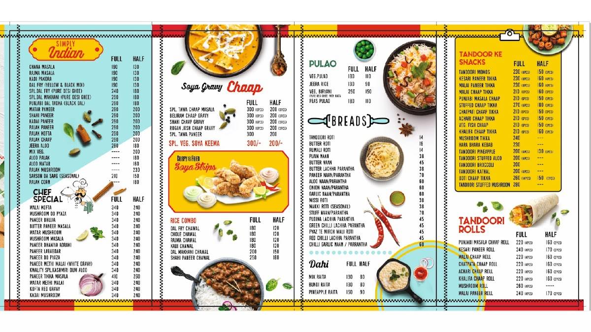 Kwality Dhaba menu