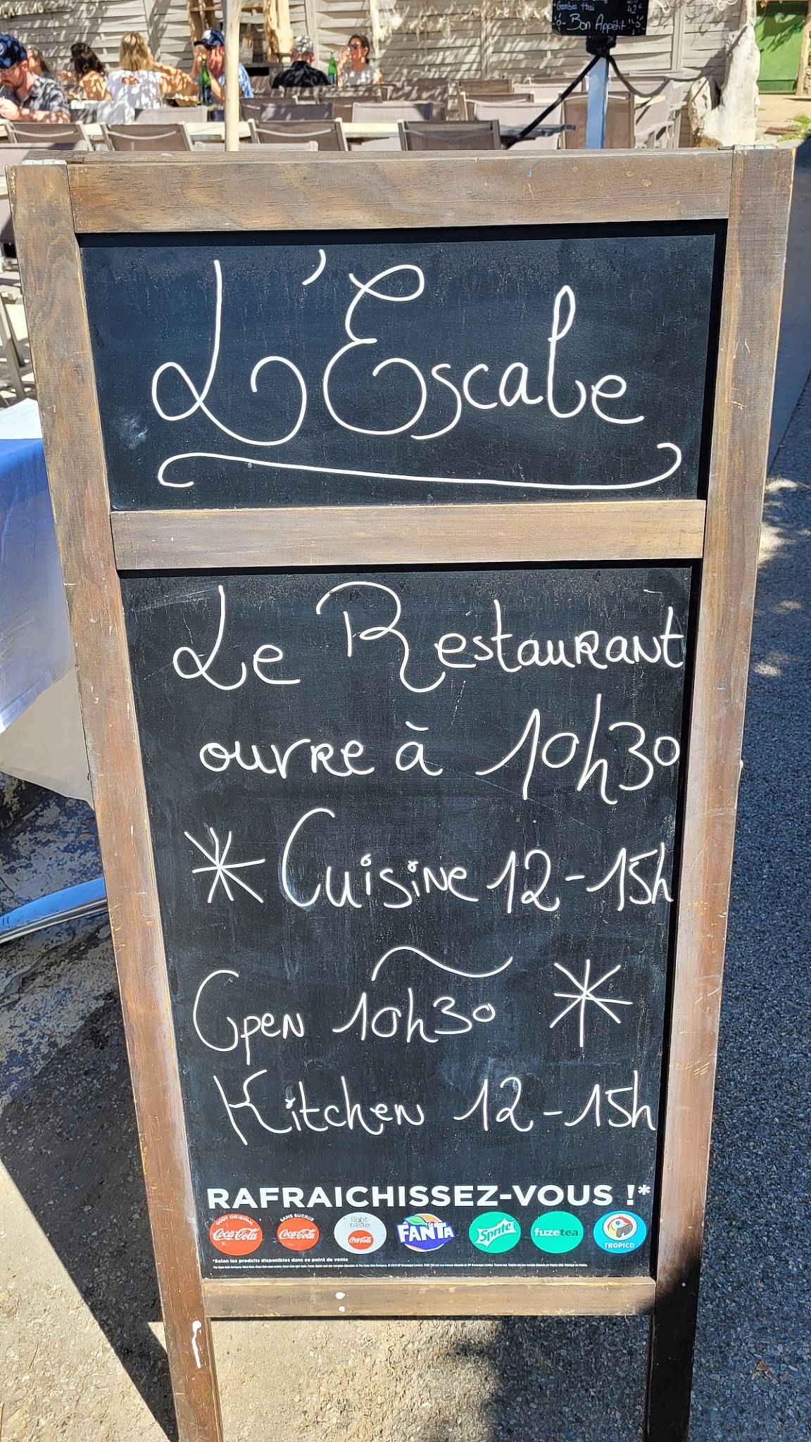 Menu de L'Escale