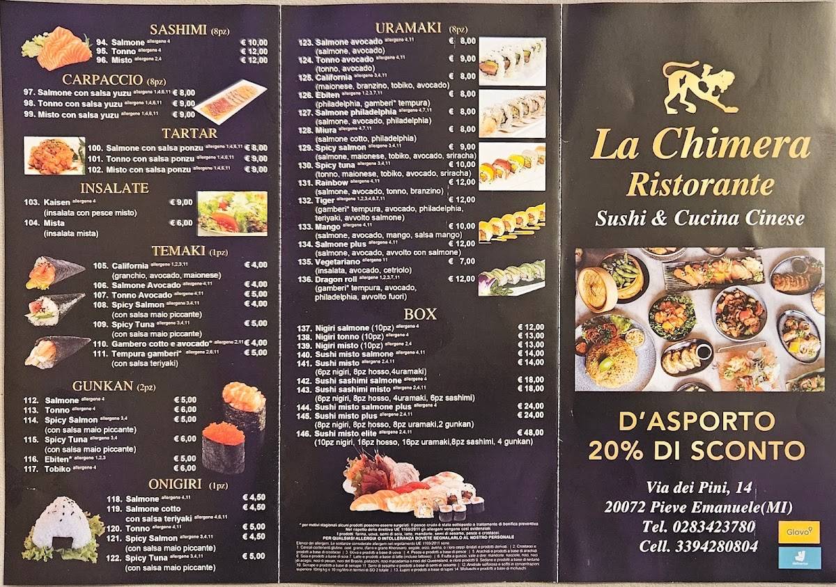 Menu di Ristorante La Chimera溫州中餐 