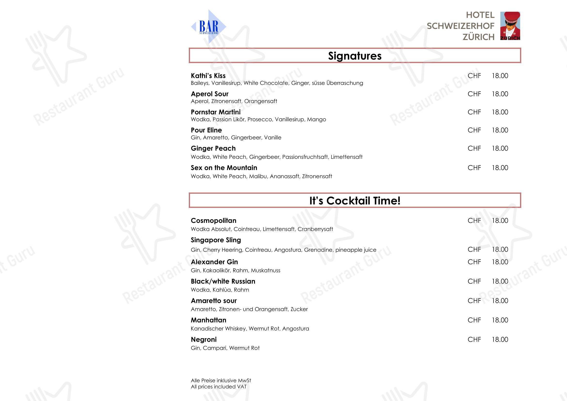 Основное меню per Restaurant La Soupière ristorante