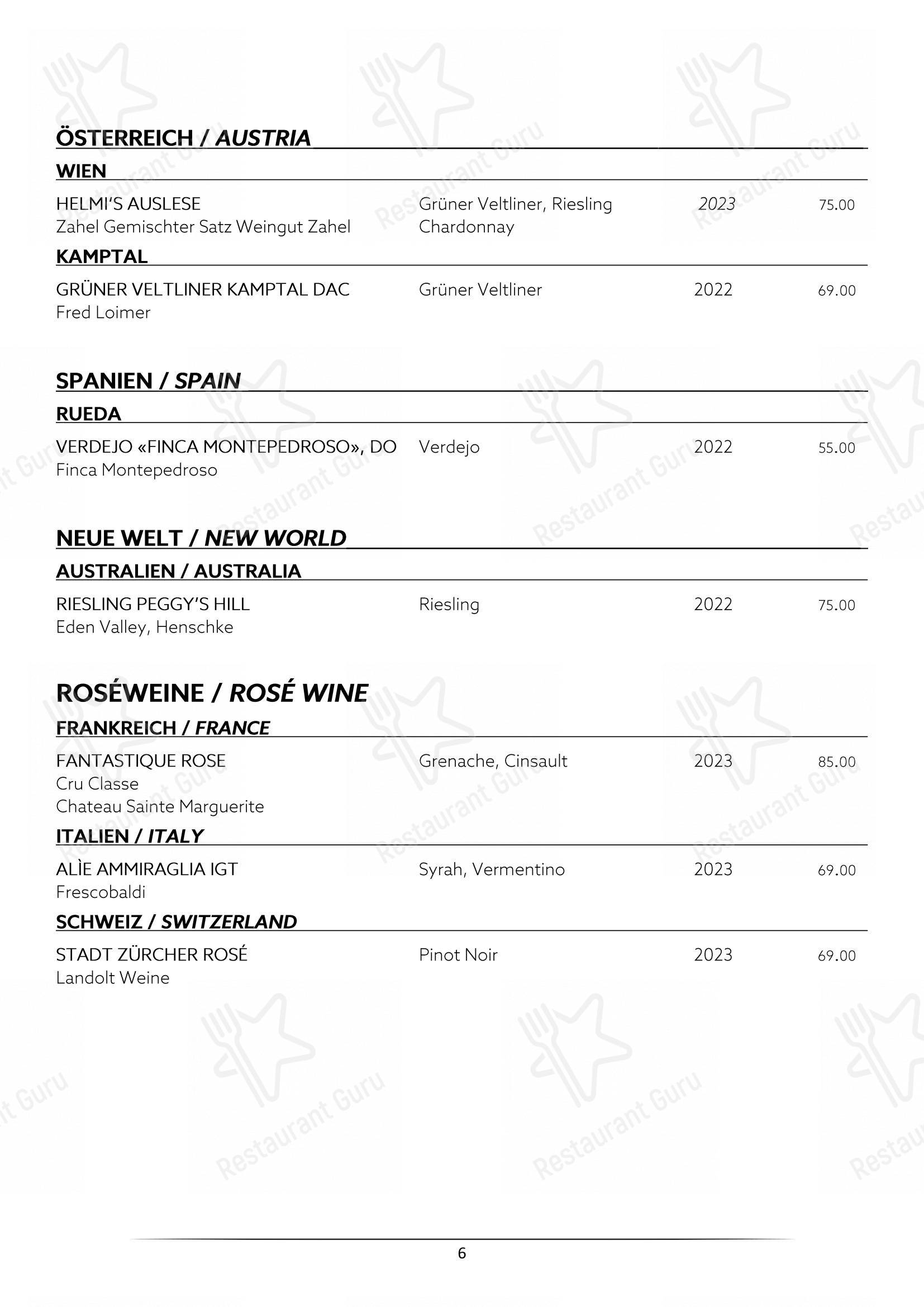 Menu bar per Restaurant La Soupière ristorante