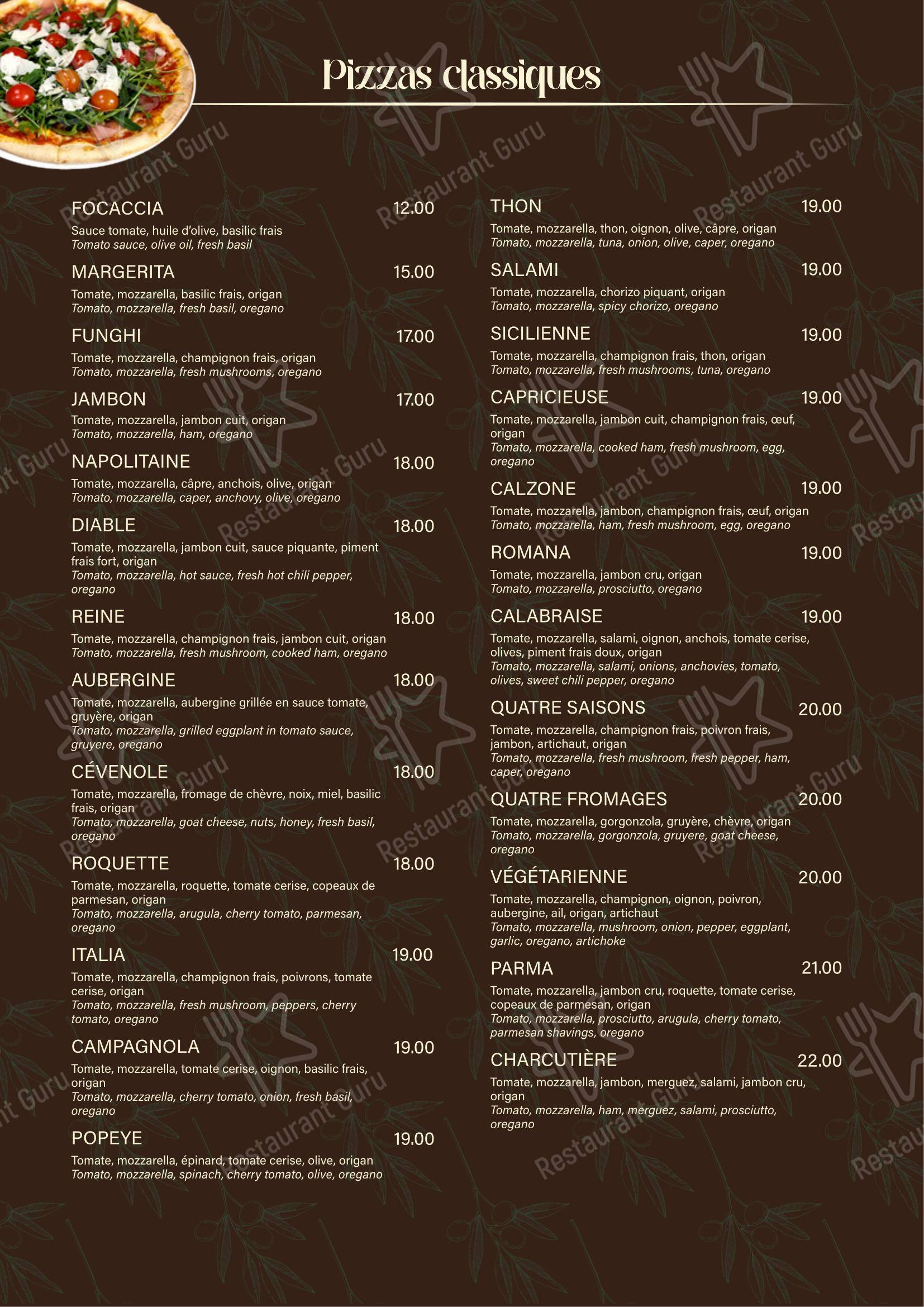 Restaurant Le Blandonnet in Ginevra - Menu bar