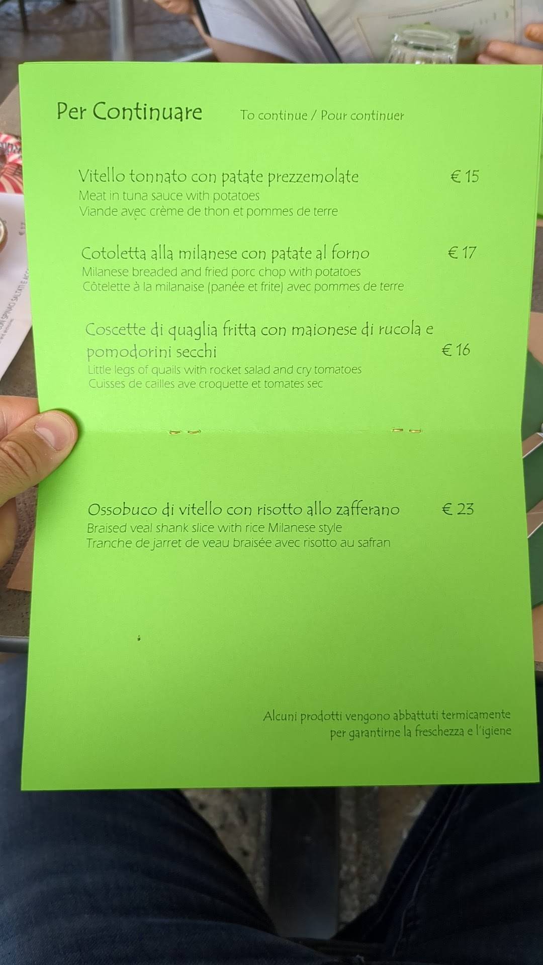 Menu di Le Vigne S.r.l. 