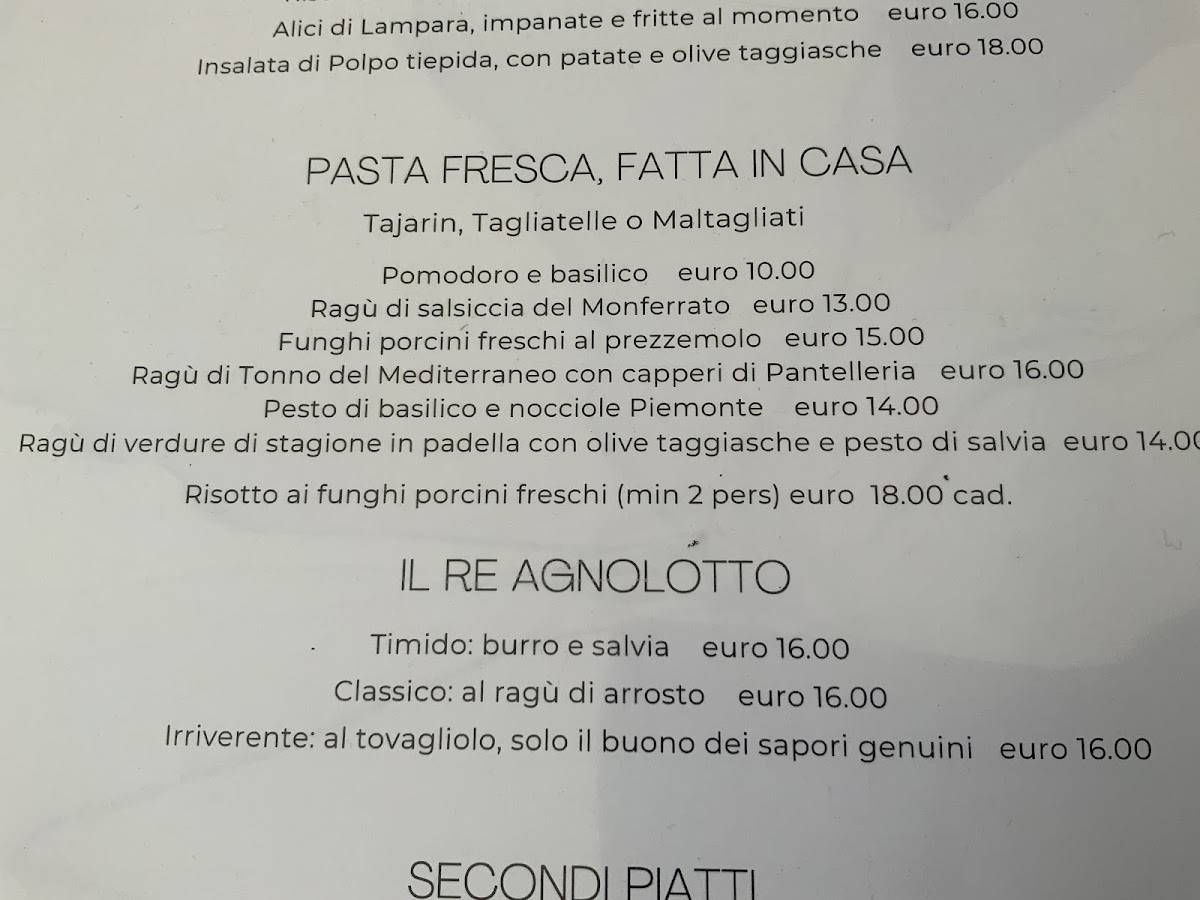 Menu di Locanda del Lupo 