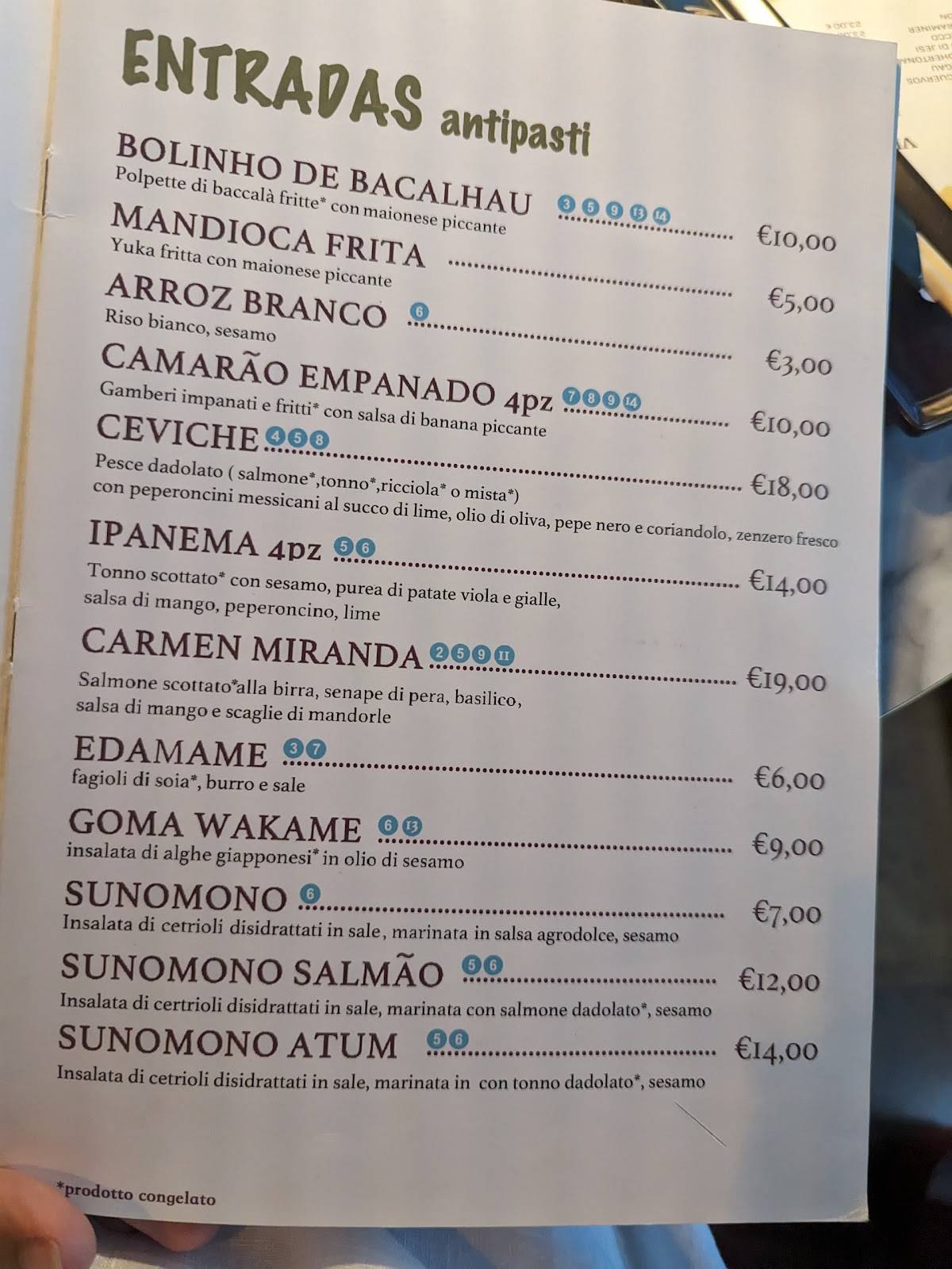 Menu di Makinho Brazilian Sushi 