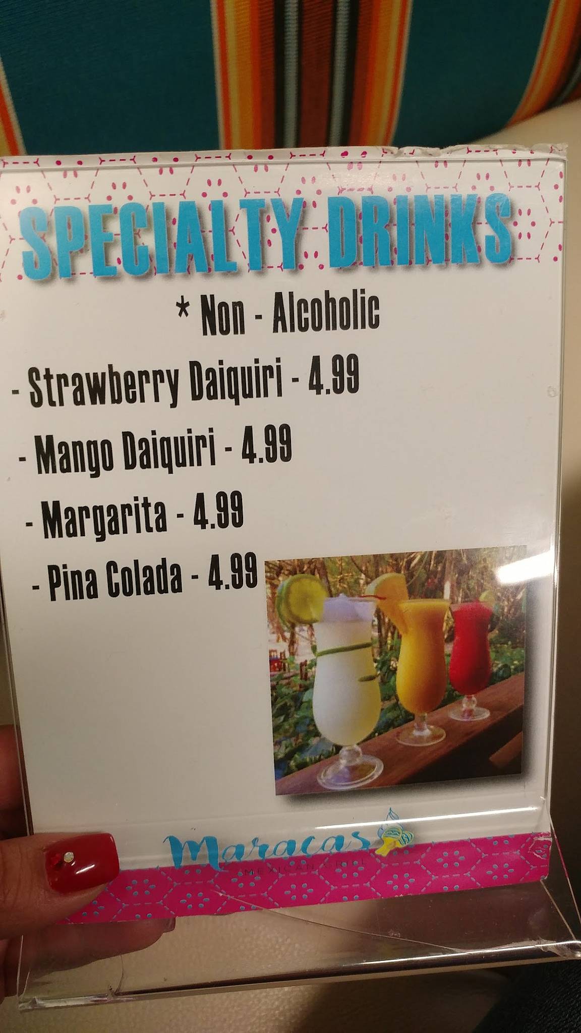 Menu at Maracas Mexican Grill restaurant, Santaquin