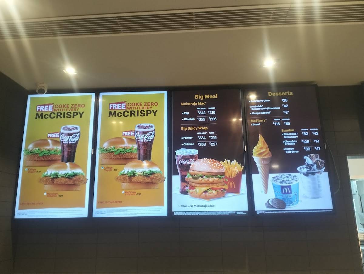 McDonald's menu