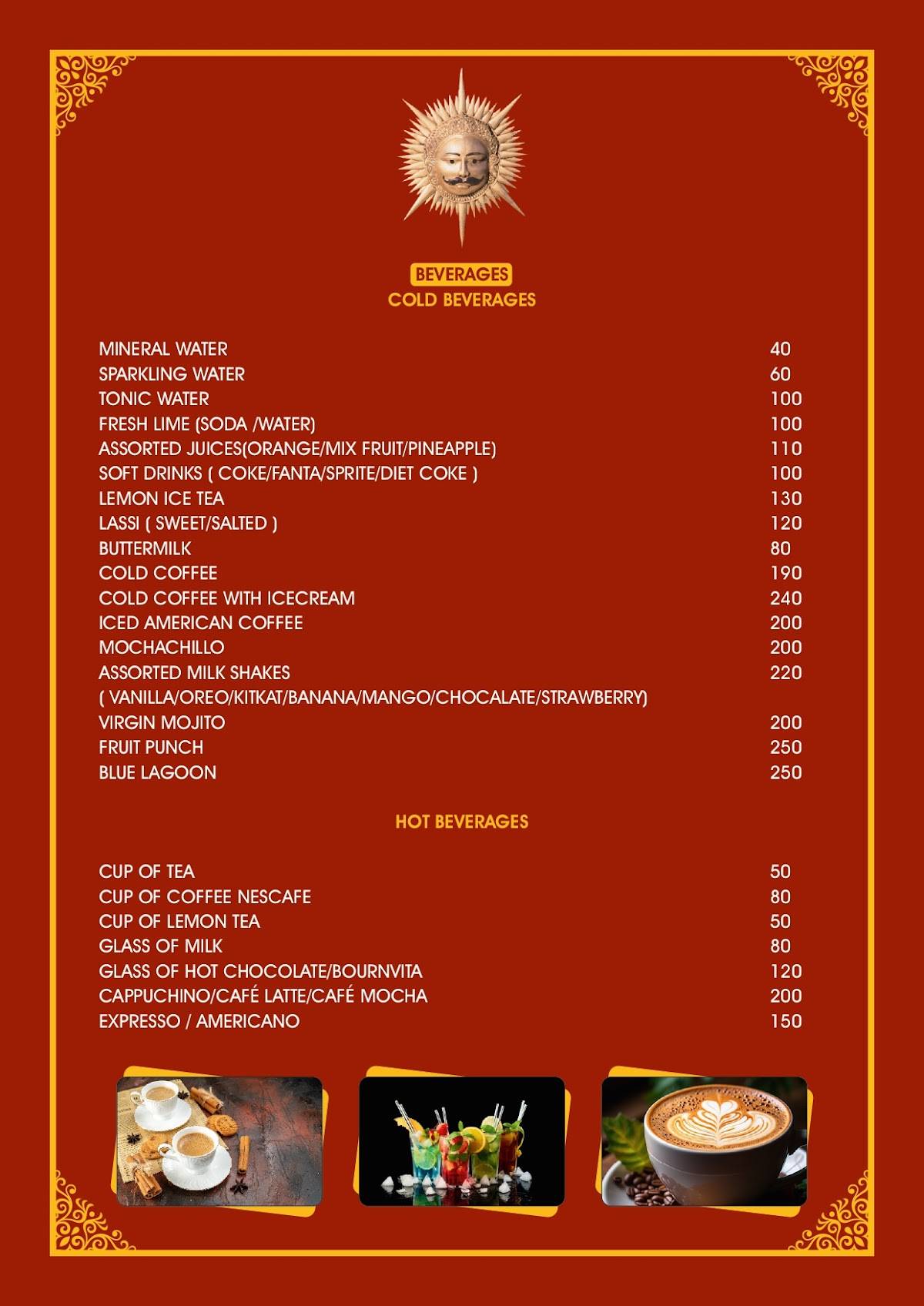 Medi Pe Cafe & Restaurant menu