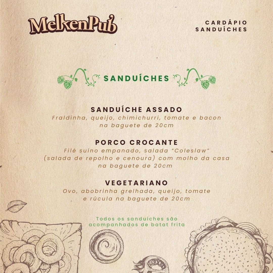 Melkenpub Bar e Restaurante cardápio