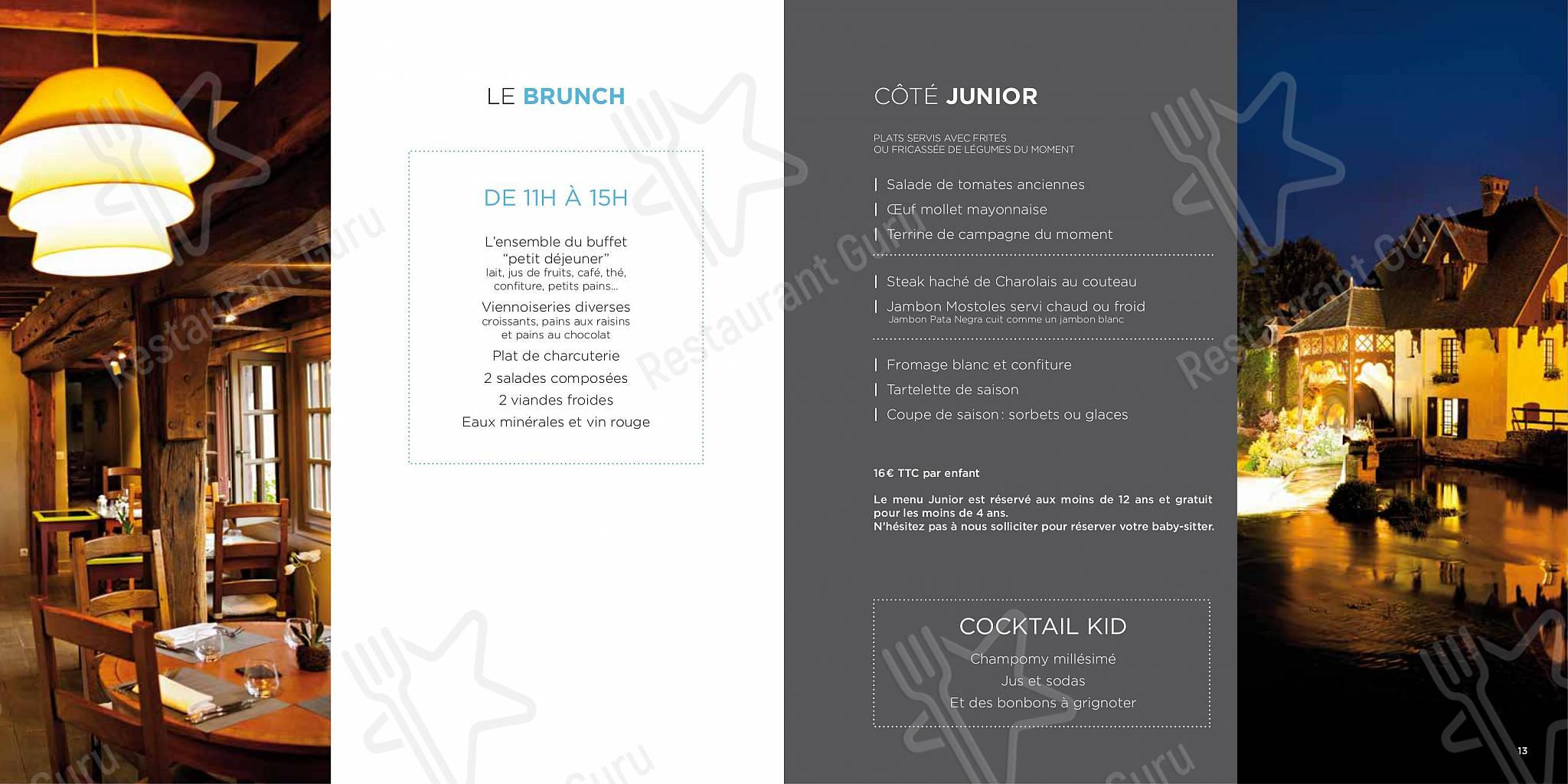 Le Moulin de Fourges dans Fourges - Ночное меню