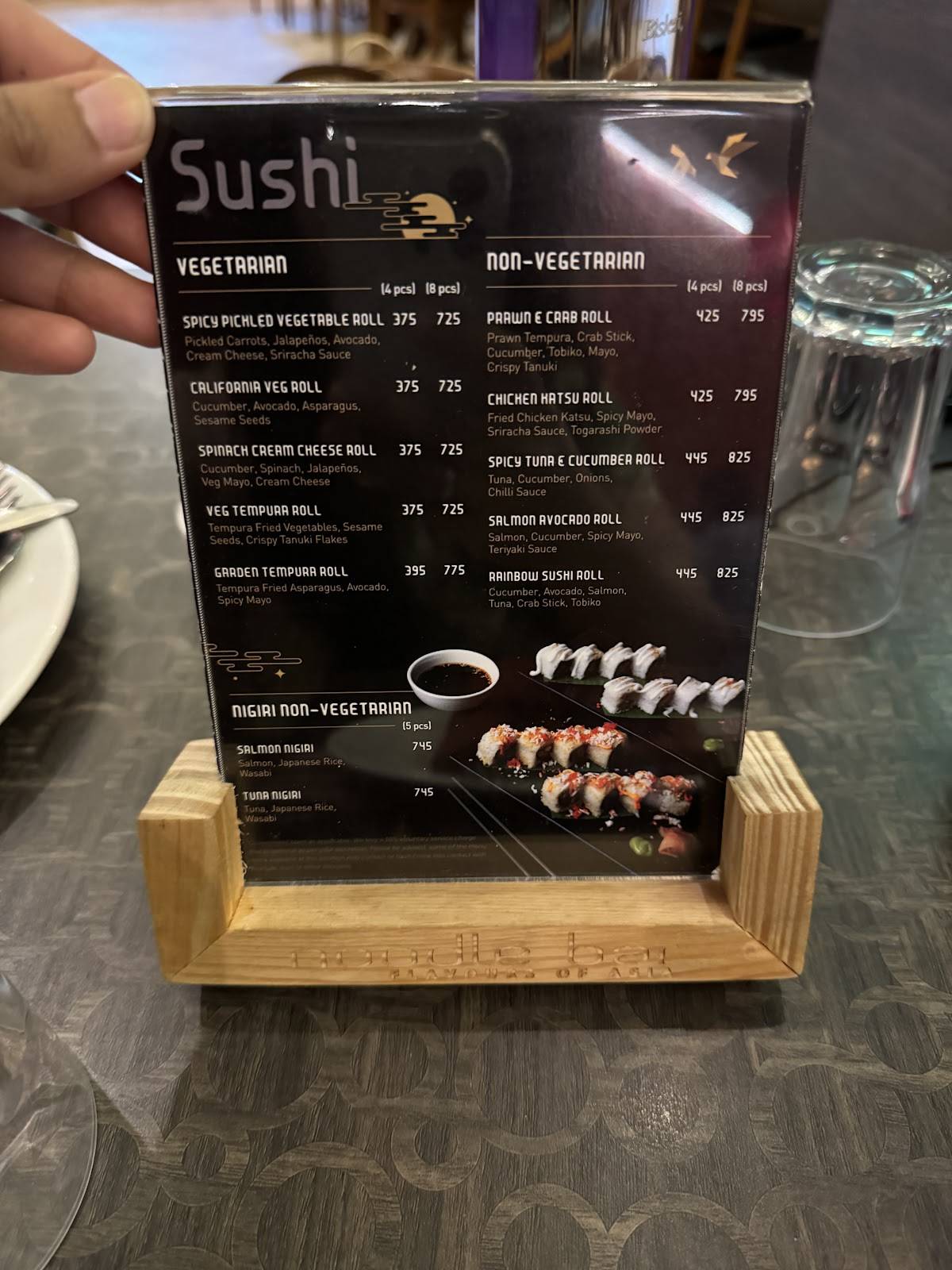 Noodle Bar menu