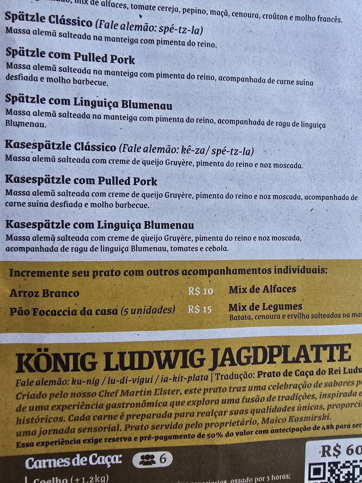 Norden Blumenau cardápio