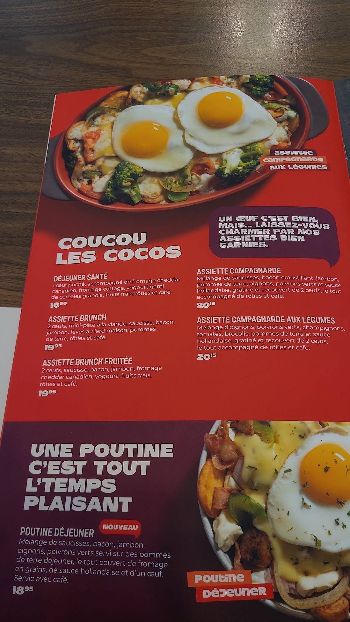 Menu de Restaurant Normandin Rimouski