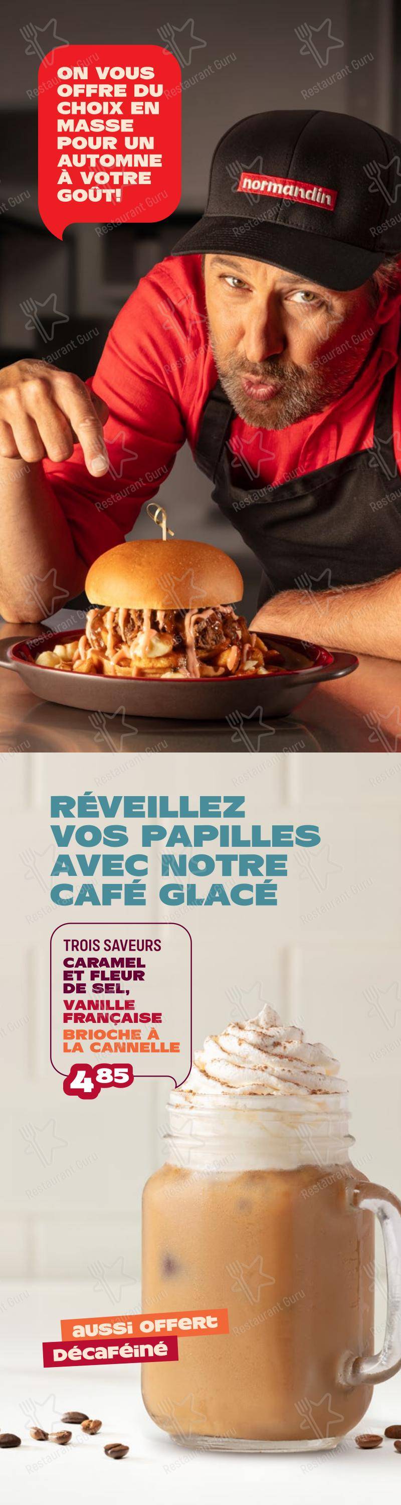 Menu pour Restaurant Normandin Rimouski pizzeria