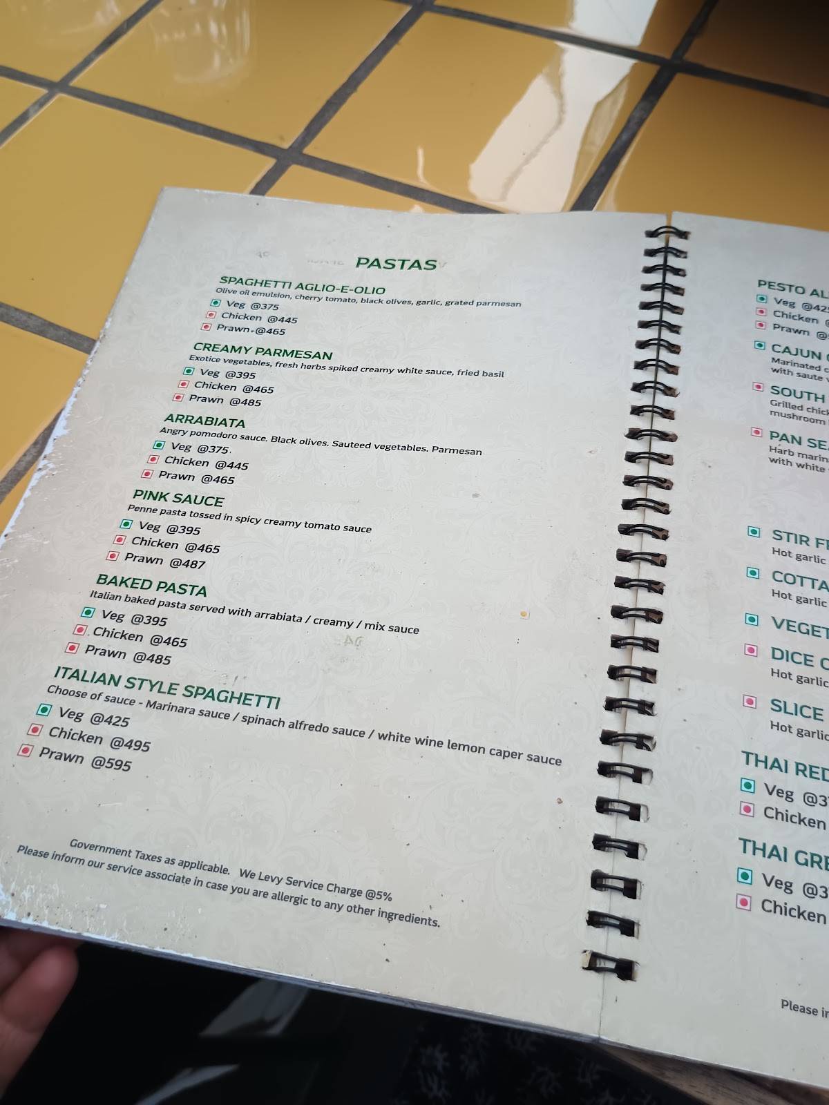 ODR - On Da Rocks menu