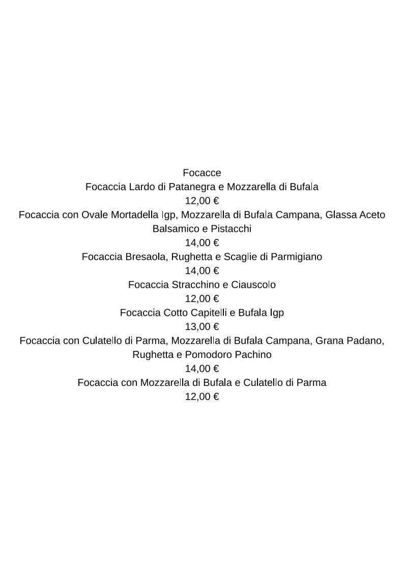 Menu di OVALE PINSERIA 