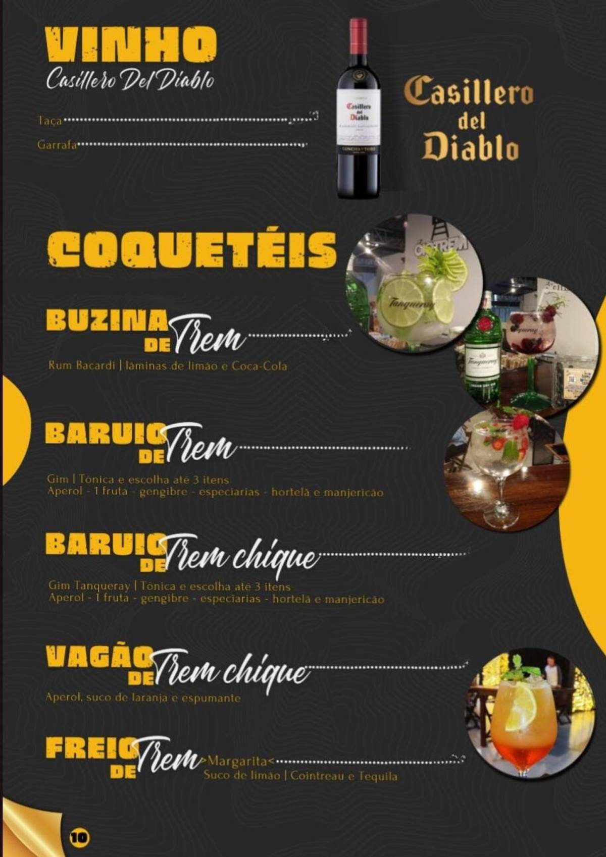 Restaurante bar Óiotrem cardápio