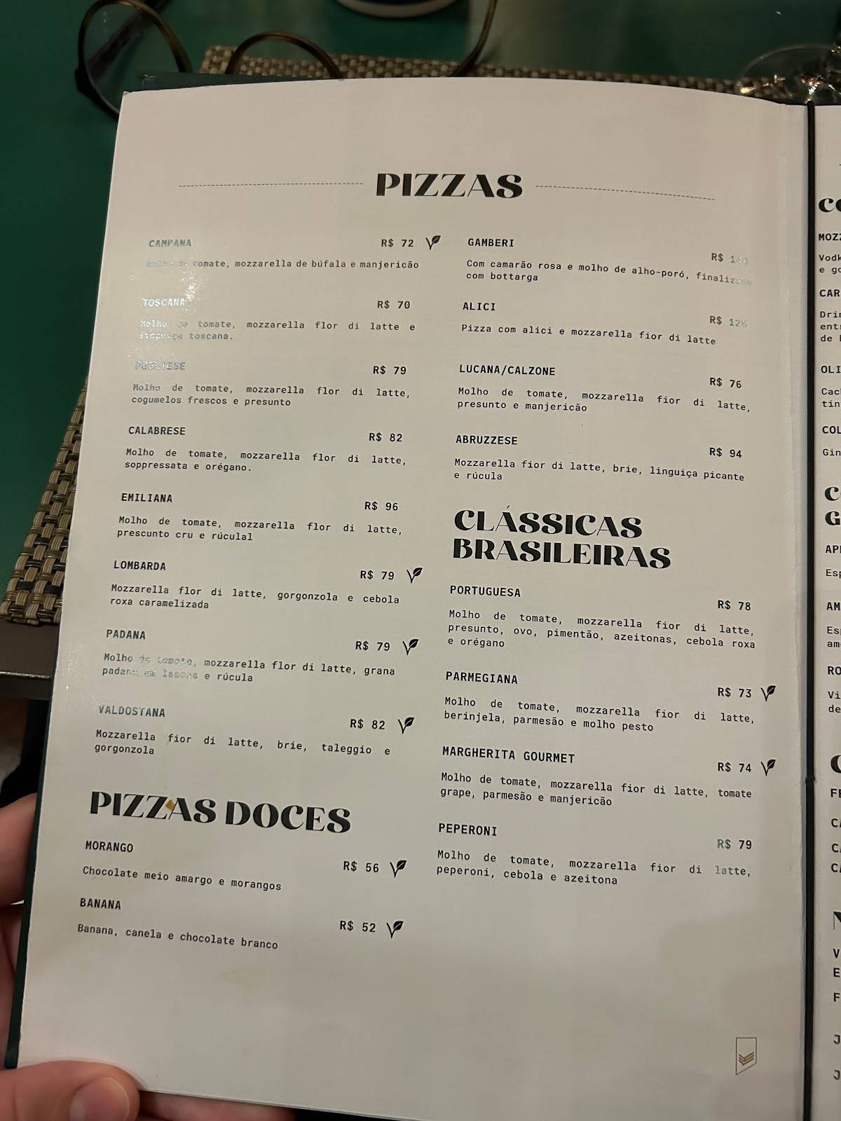 Olivo Cucina e Pizzeria: Massas, Pizzas, Restaurante Italiano em Rio de Janeiro cardápio