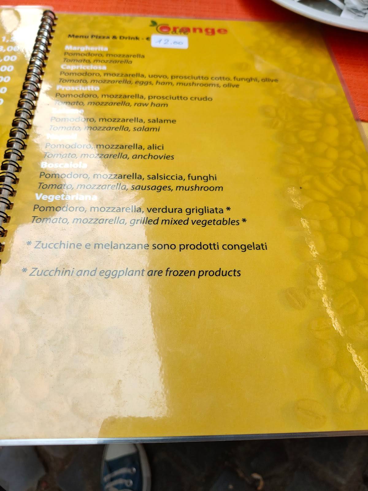 Menu di Orange Café 