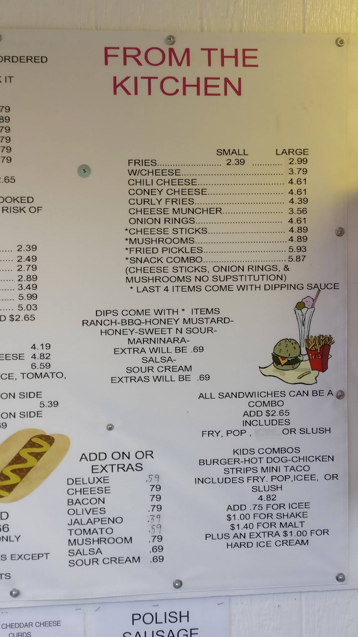 Menu at Otisville Dairy Delight and Taco Hut, Otisville