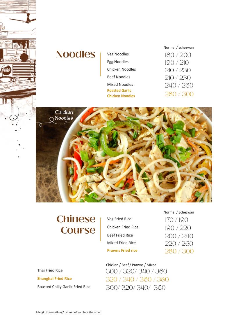 Pappaji Restaurant menu