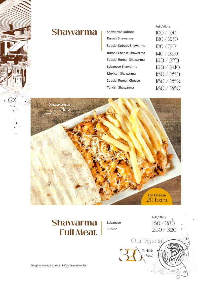Pappaji Restaurant menu