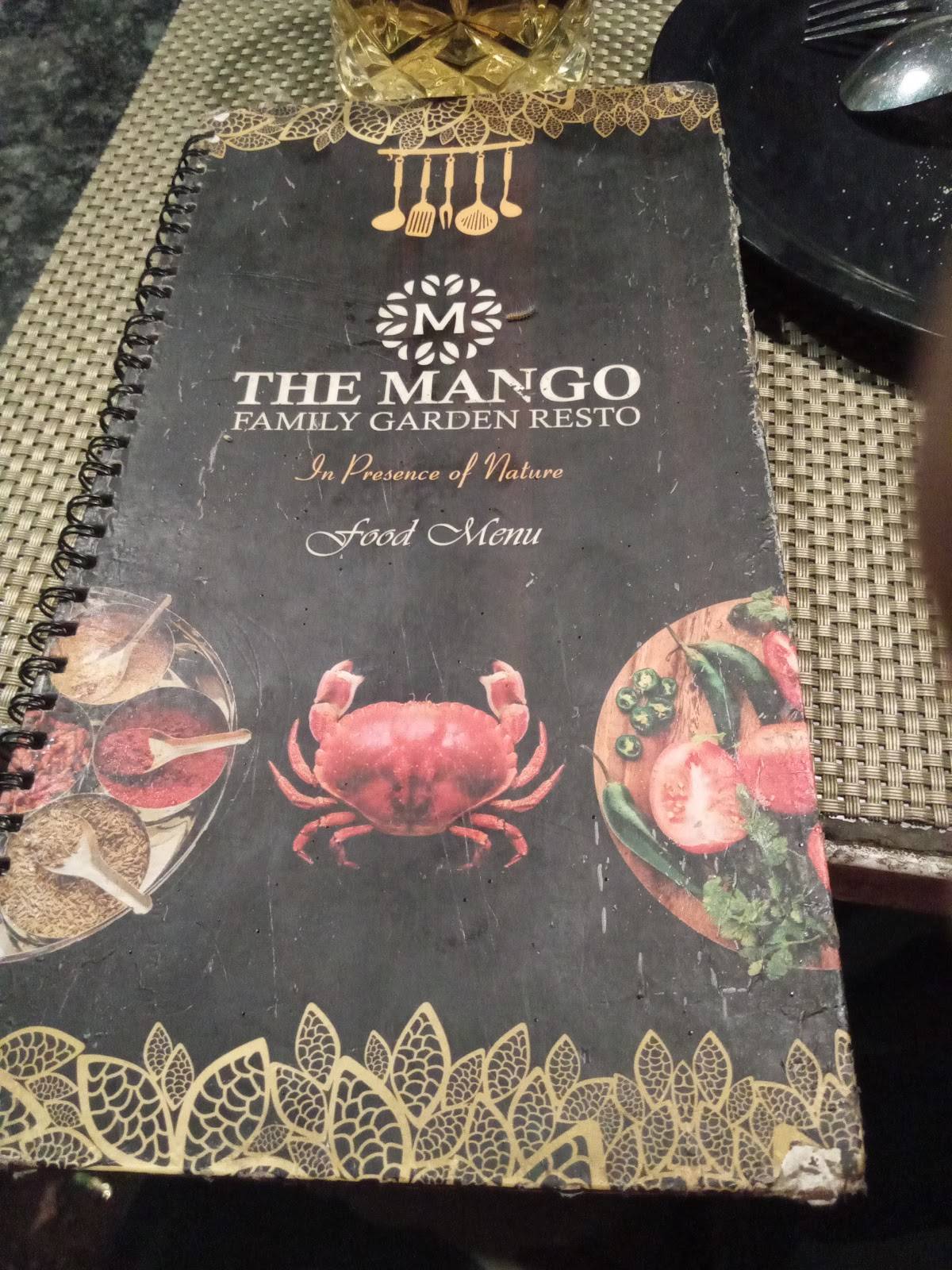 The mango family garden restaurant menu