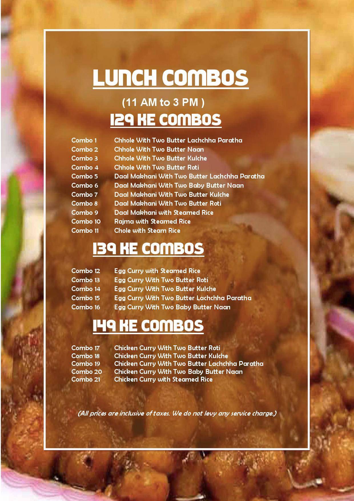 Pathan Court menu