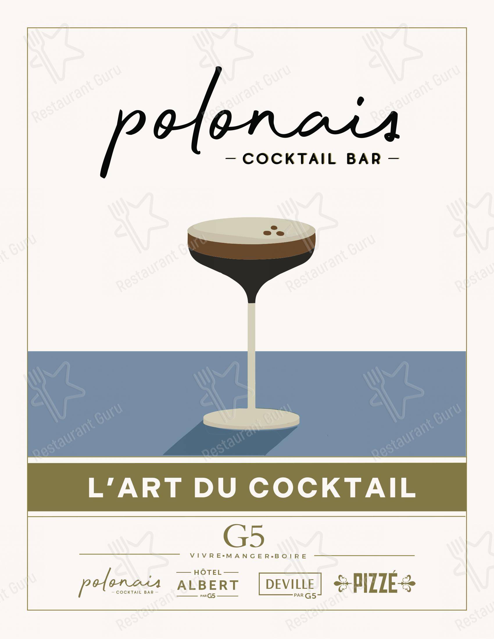 Menu bar pour Restaurant Pizzé dans Rouyn-Noranda