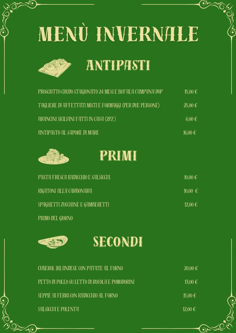 Menu di Pizzeria Da Mario Di Favata Rosario Gioacchino 