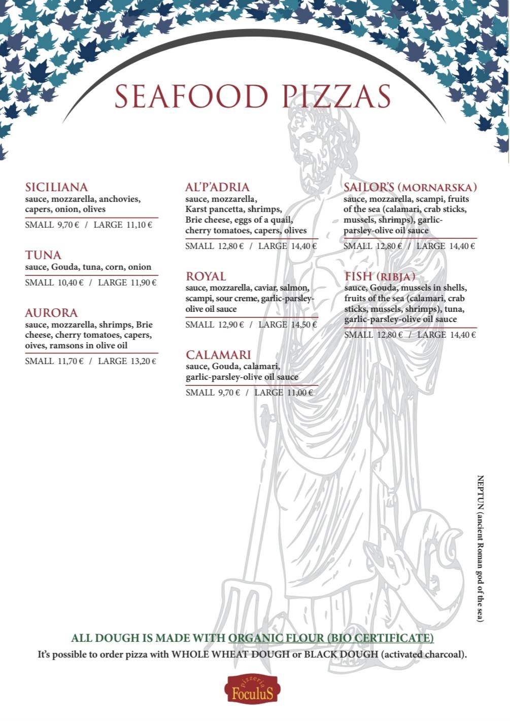 Menu di Pizzeria FoculuS 