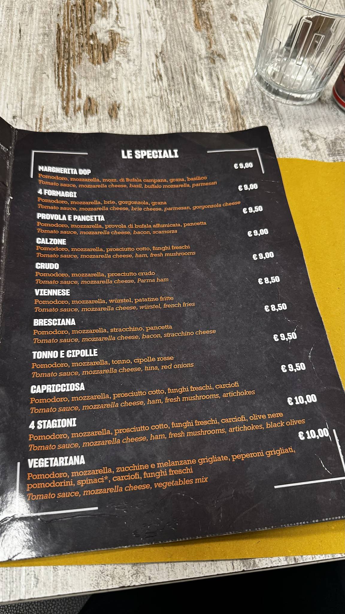 Menu di Pizzeria San Benedetto 