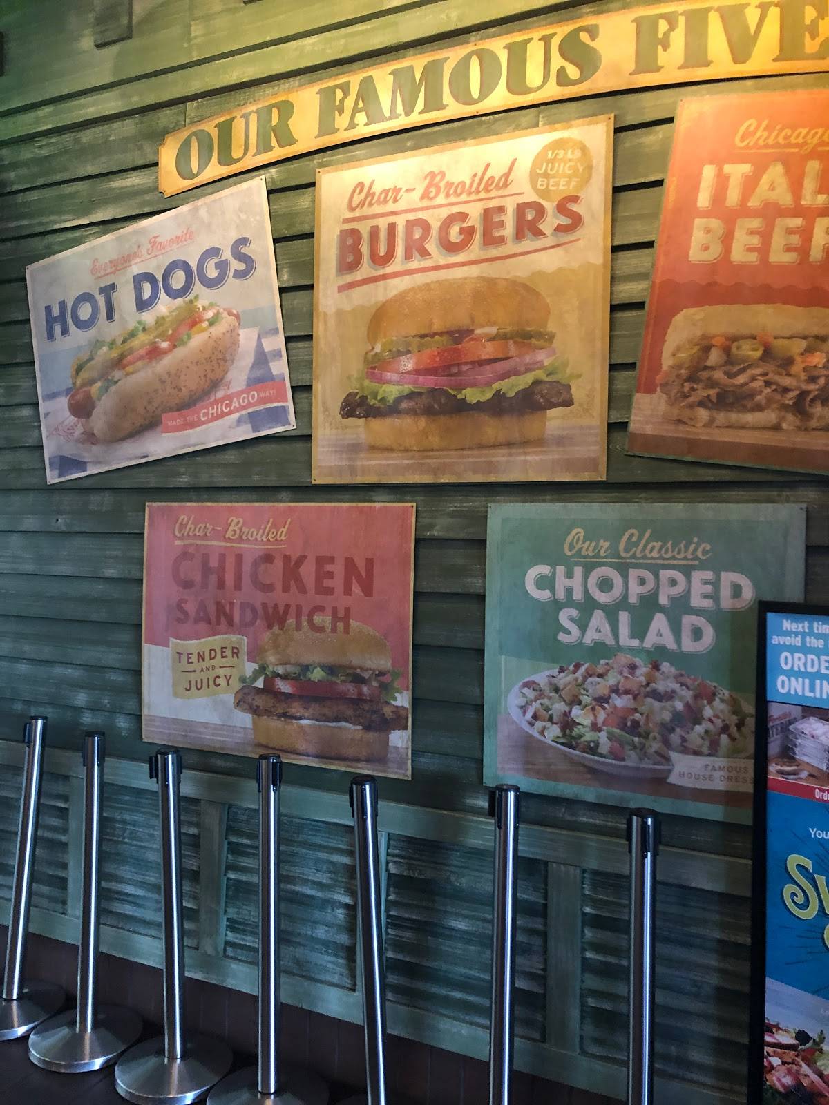 Menu at Portillo's Mishawaka restaurant, Mishawaka