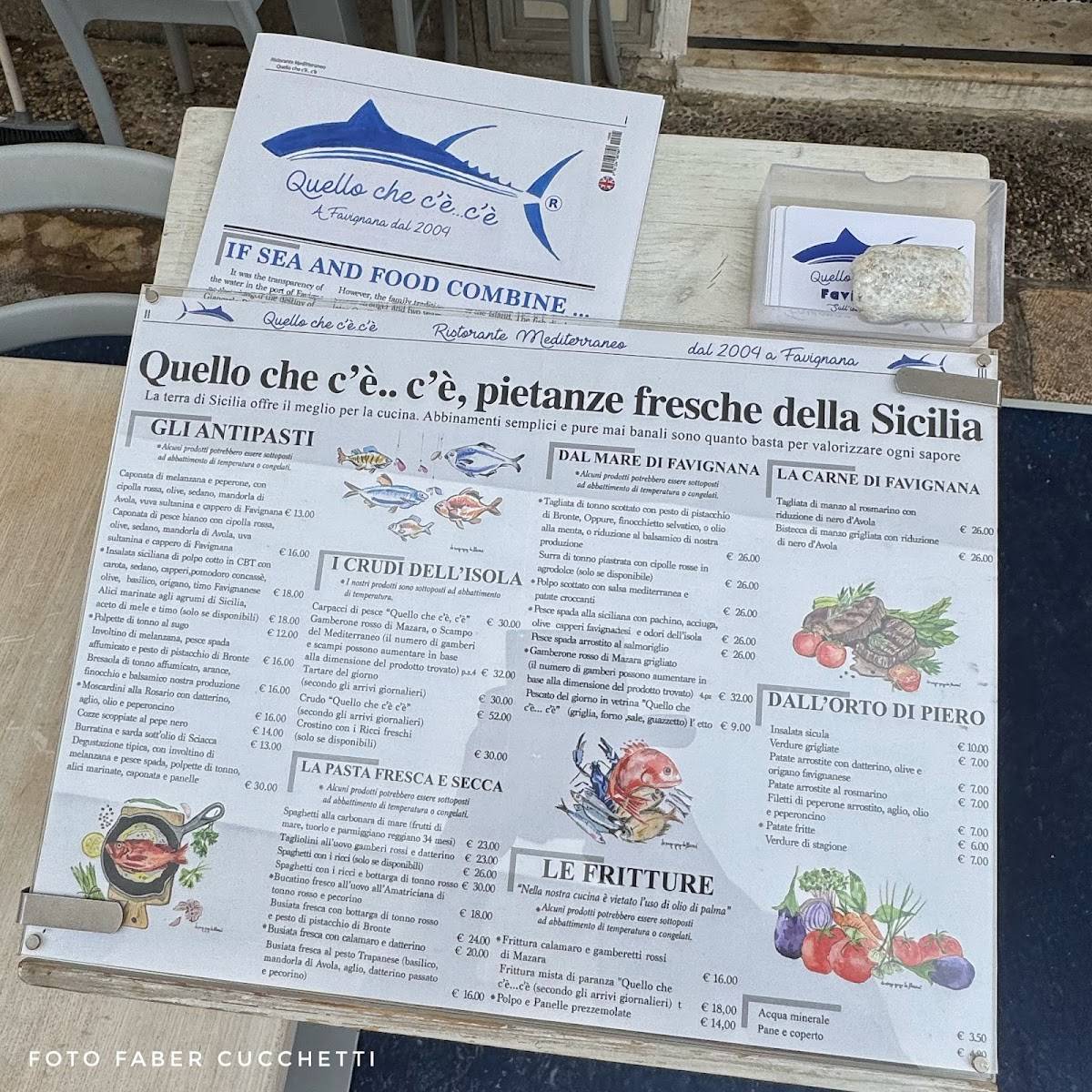 Menu di Quello che c'è...c'è! Ristorante Mediterraneo 