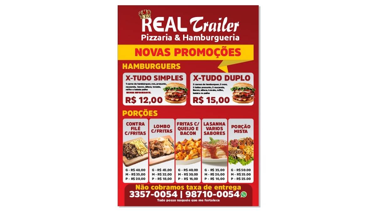 REAL TRAILER cardápio