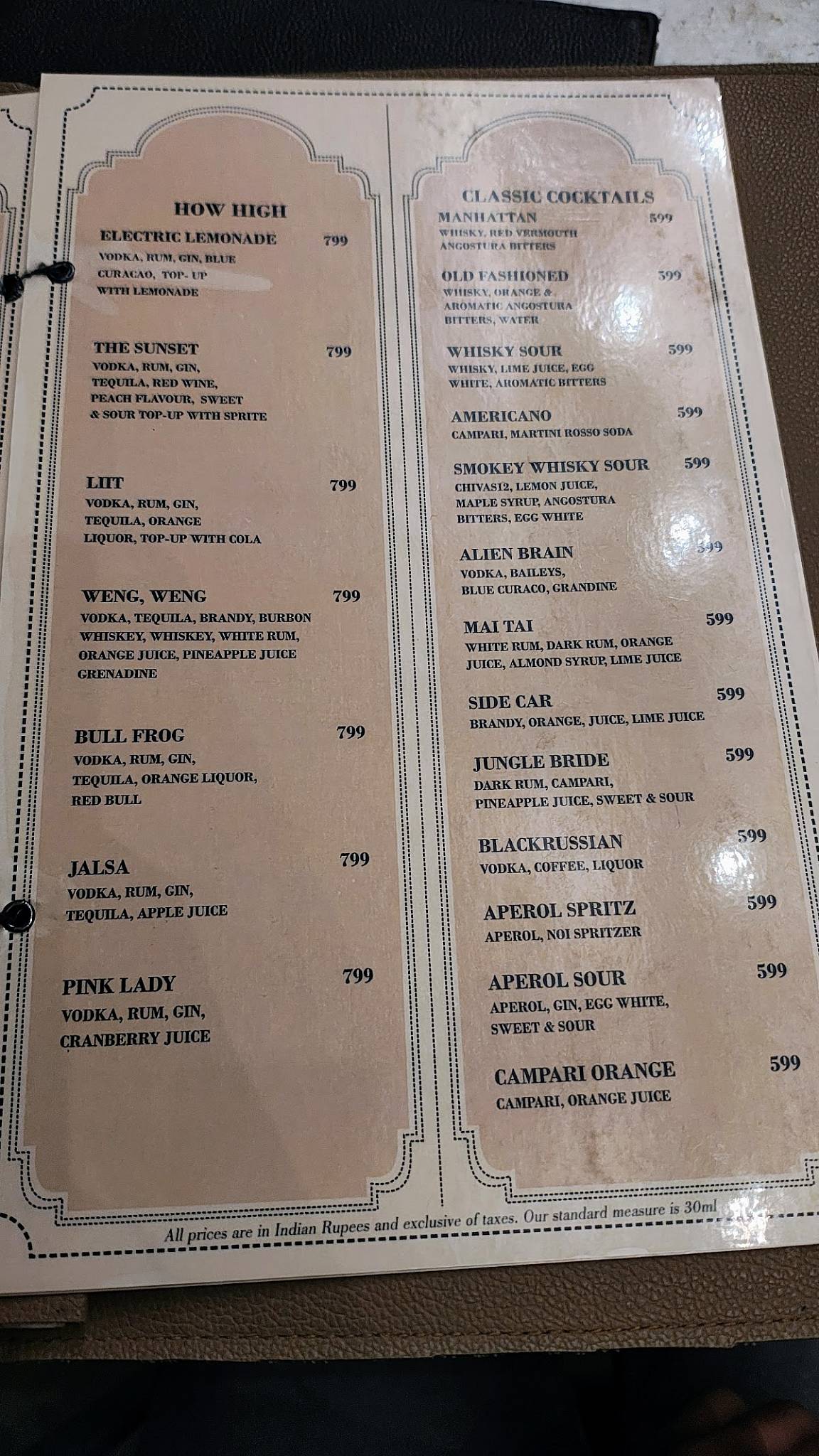 Raaj Bagh Restaurant by Fateh Collection menu