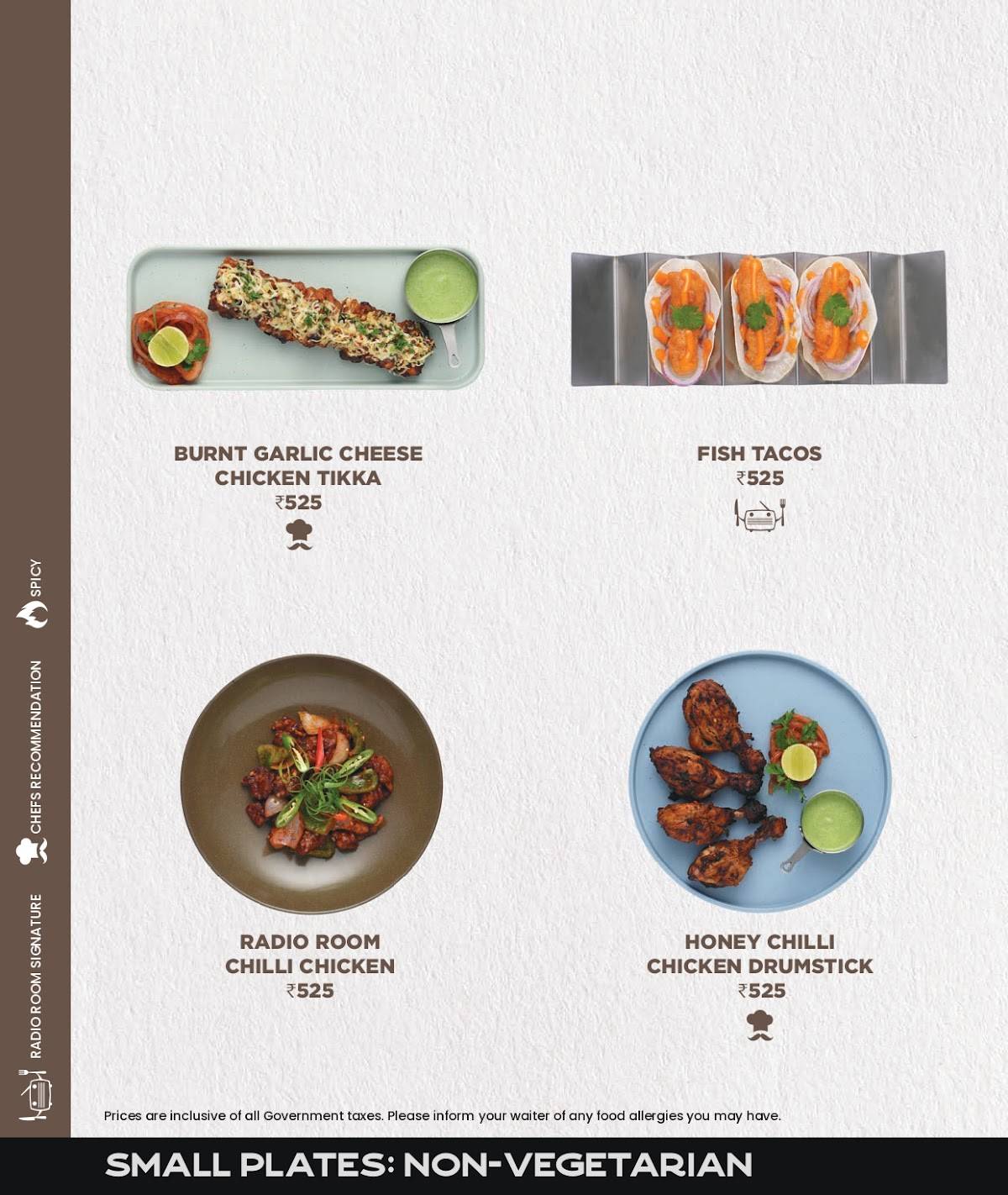 Radio Room Coimbatore menu