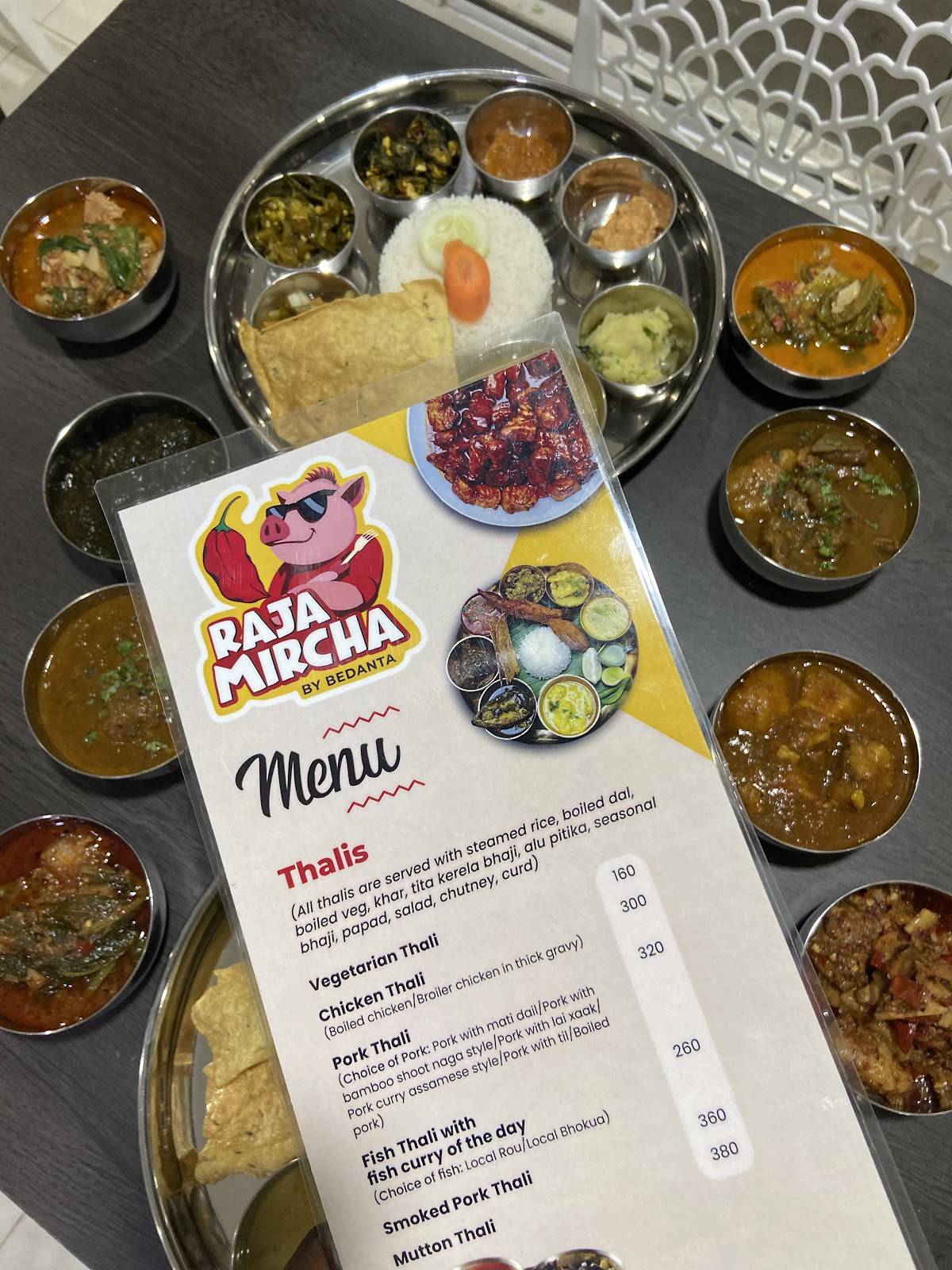 Raja Mircha menu
